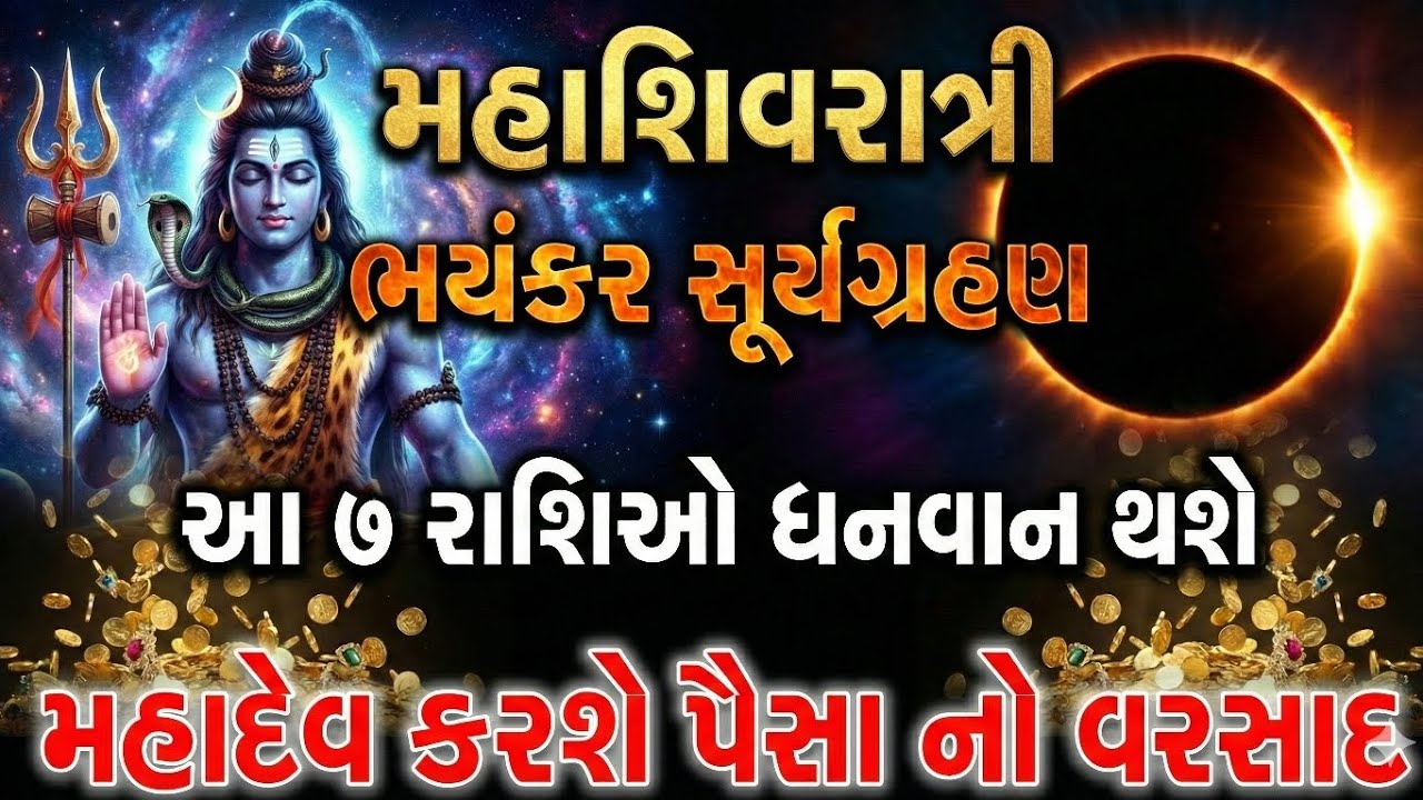 ૧૭ ફેબ્રુઆરી ભયંકર સૂર્યગ્રહણ + શિવરાત્રી! ૭ વર્ષ પછી મહાસંયોગ, આ ૭ રાશિઓ થશે અબજોપતિ