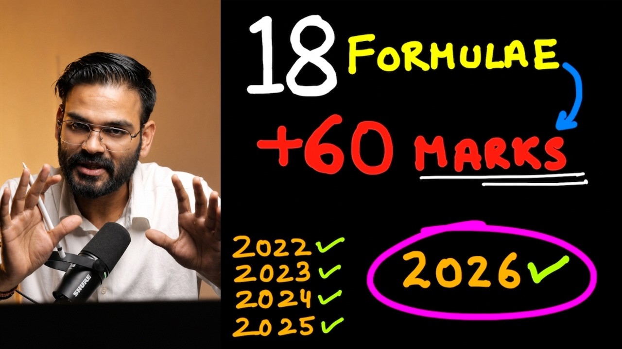 Most Repeated 18 Formulae = +60 Marks | Formulae Marathon | NEET-2026 | Anubhav Sir