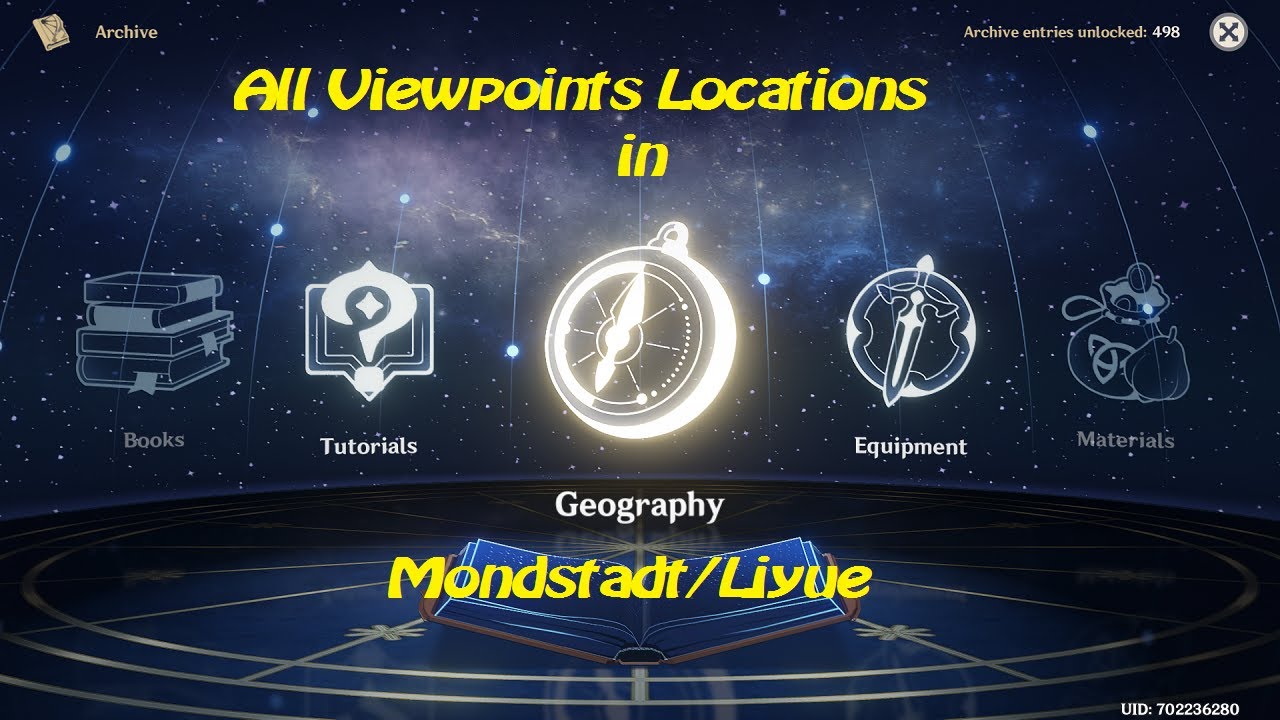 Genshin Impact | Geography All Viewpoints Locations in Mondstadt/Liyue