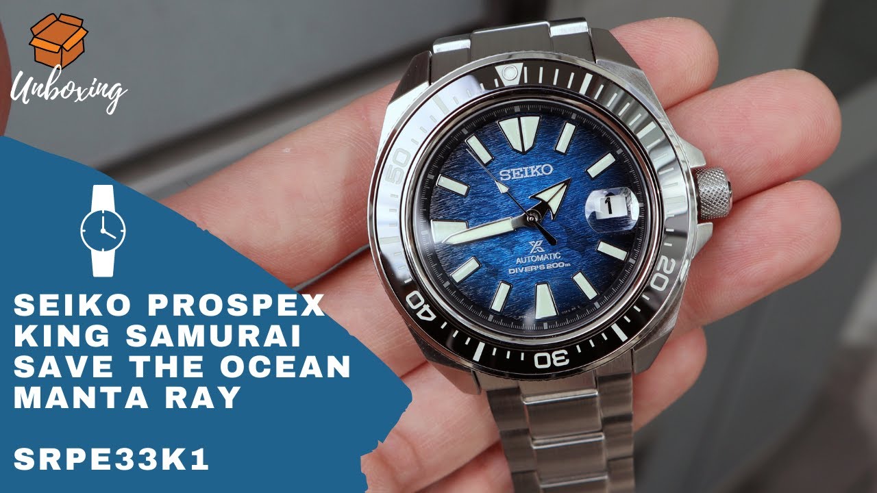 UNBOXING SEIKO PROSPEX KING SAMURAI SAVE THE OCEAN MANTA RAY EDITION SRPE33K1