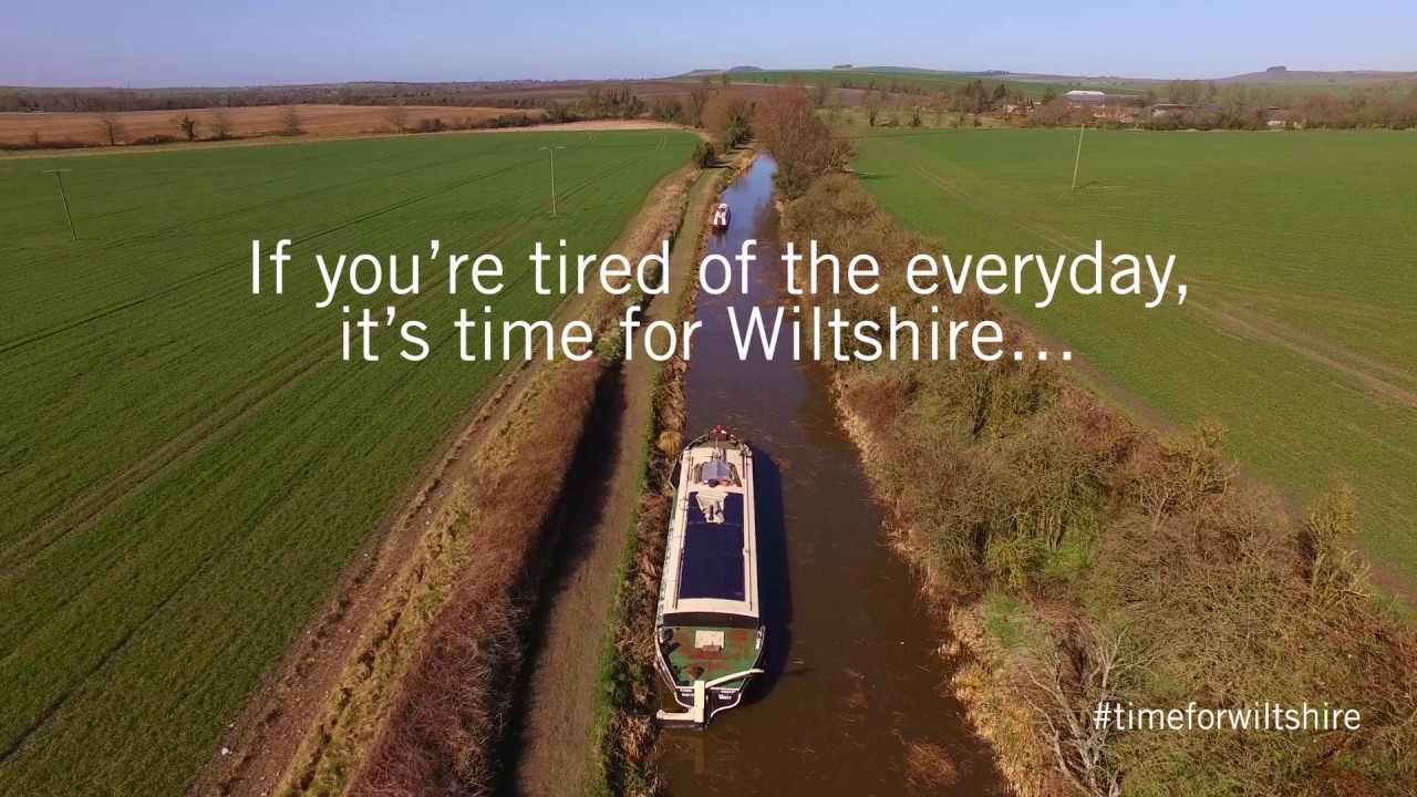 Wiltshire's Kennet and Avon Canal as seen from the air