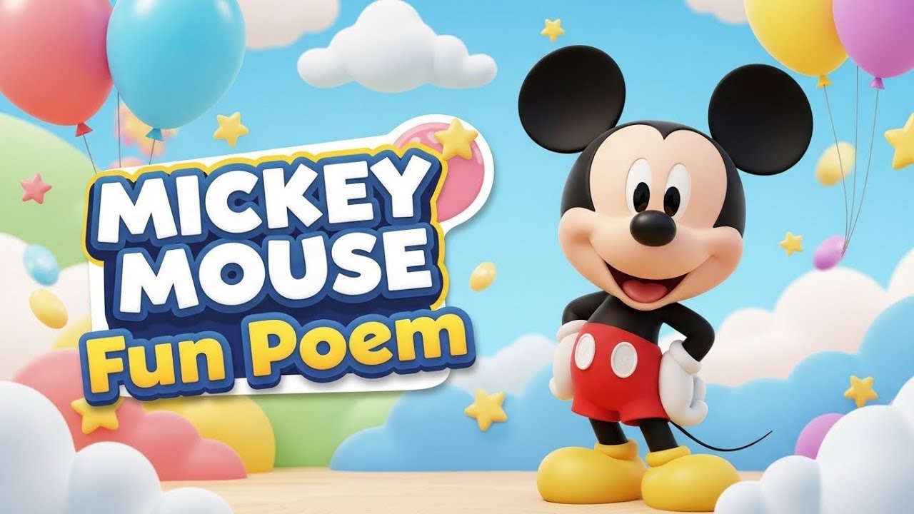 Mickey Mouse Fun Poem for Kids | Cute Cartoon Rhymes & Smiles