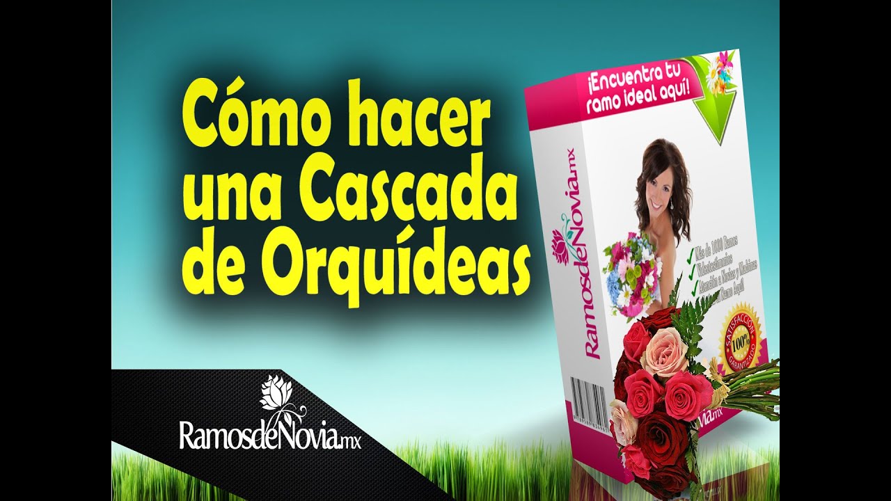 Cómo hacer un Ramo de Novia en Cascada con Orquídeas. www.RamosdeNovia.Mx