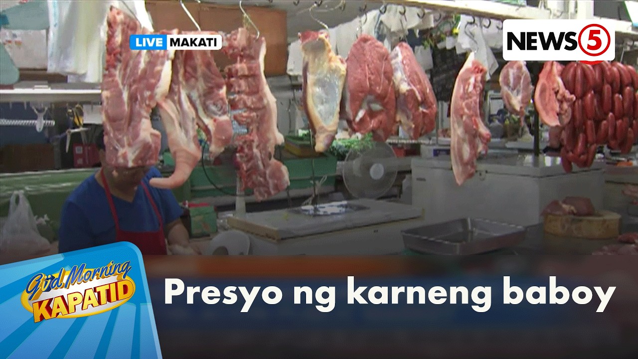 Bentahan ng karneng baboy sa Poblacion Public Market