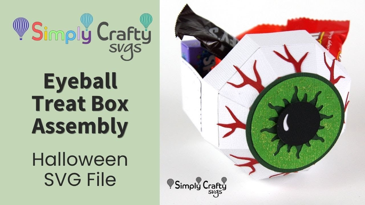 Eyeball Treat Box Assembly - Halloween SVG File