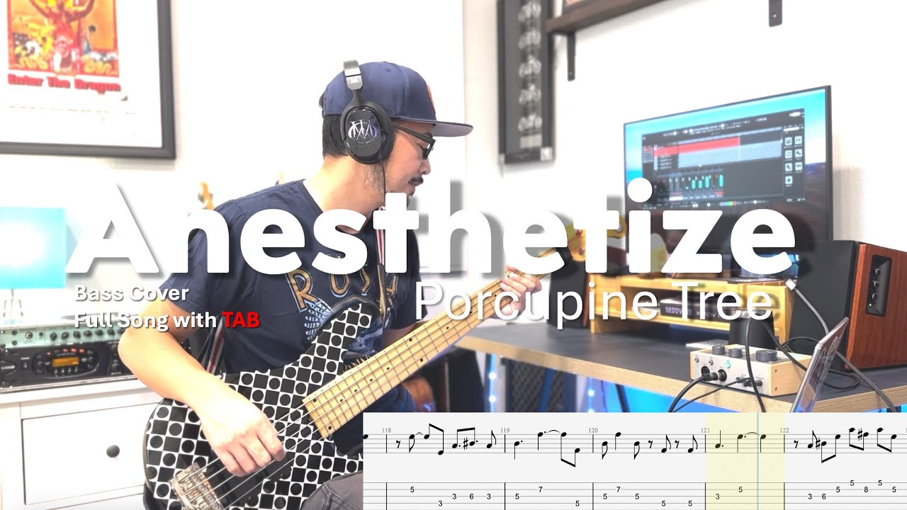 [Bass] Porcupine Tree - "Anesthetize" l Bass Cover Full Song with TAB