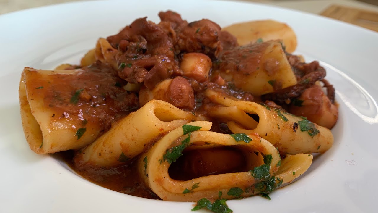 Receta de Ragù de Pulpo con Pasta