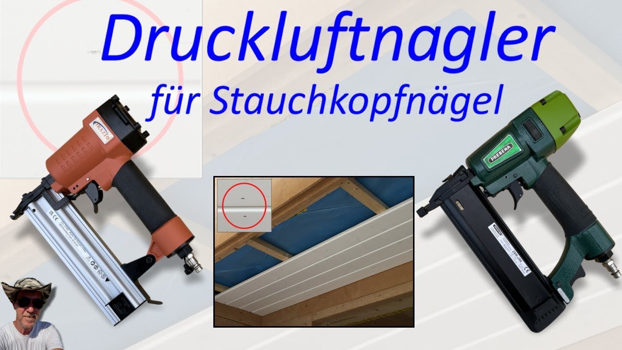 Stauchkopfnagler, Stiftnagler zum Befestigen von Deckenleisten, Untersichten, Verkleidungen