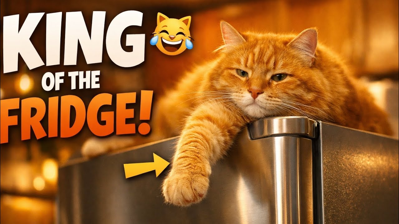 Why Does My Orange Cat Sleep on the Fridge? 😹 Adorable & Funny Cat Behavior