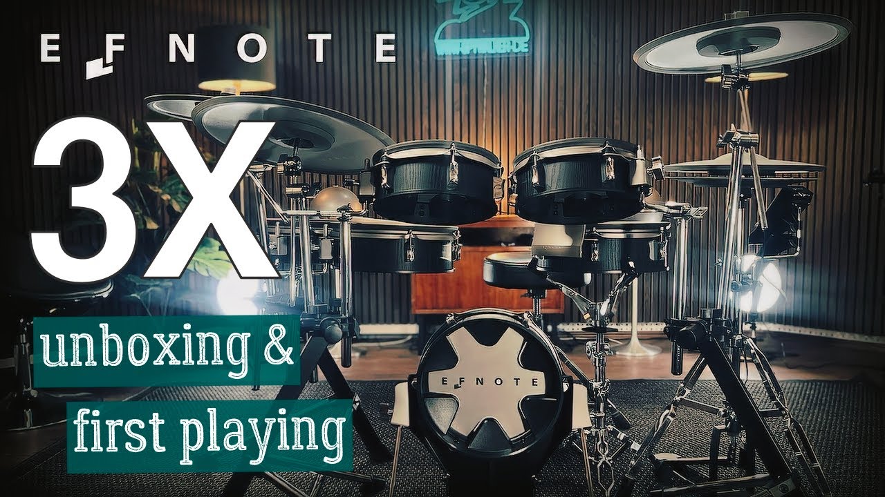 EFNOTE 3X electronic drums unboxing & first playing at Spytunes Studio