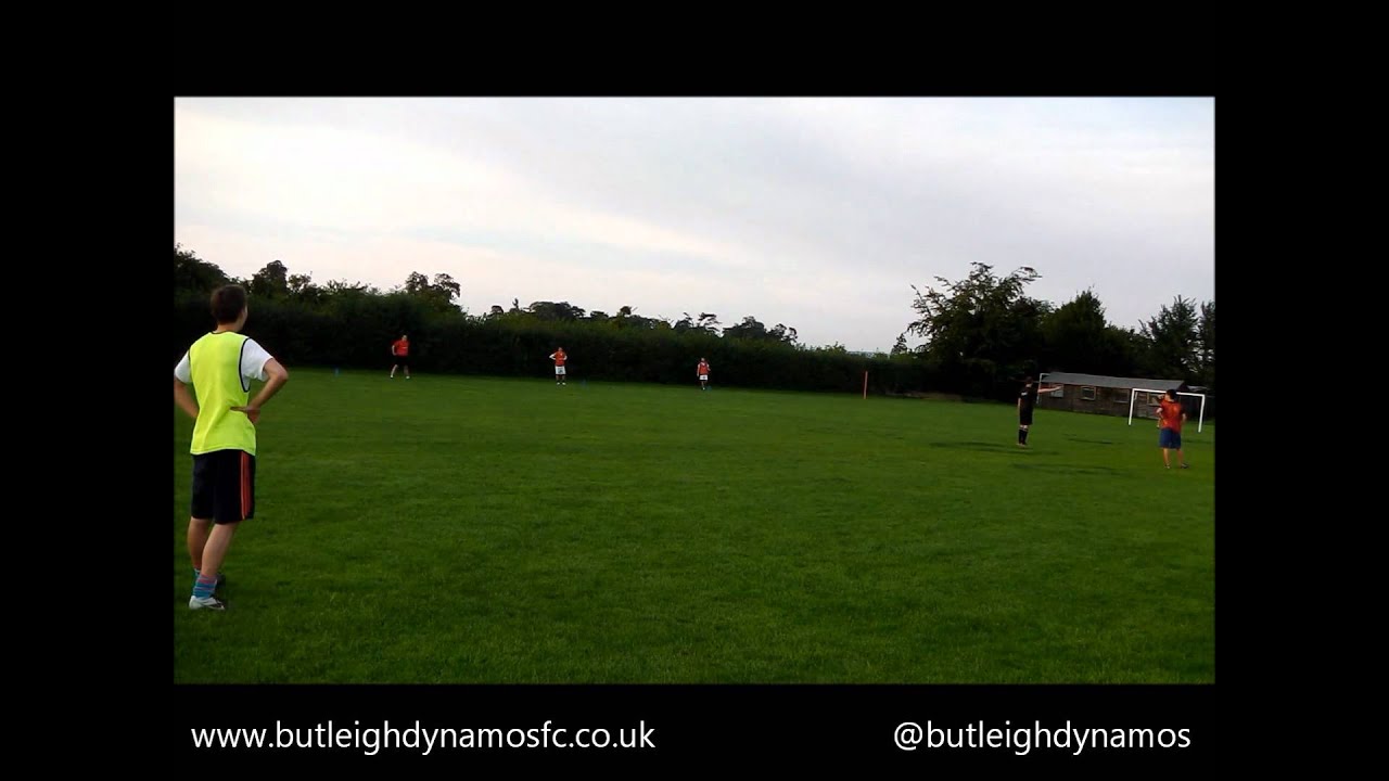 Butleigh Dynamos TV - Retaining possession from a kick off - coaching drill