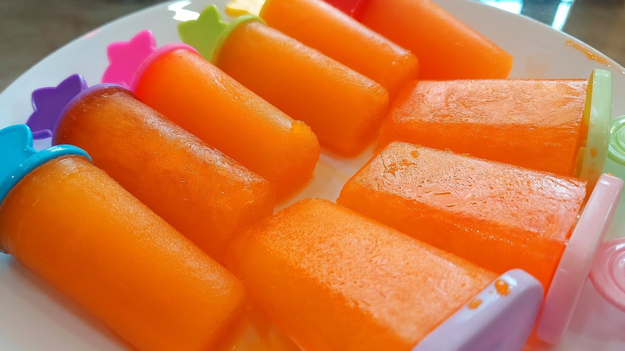 Juicy Orange candy | Orange popsicles from rasana | Orange Icecream recipe