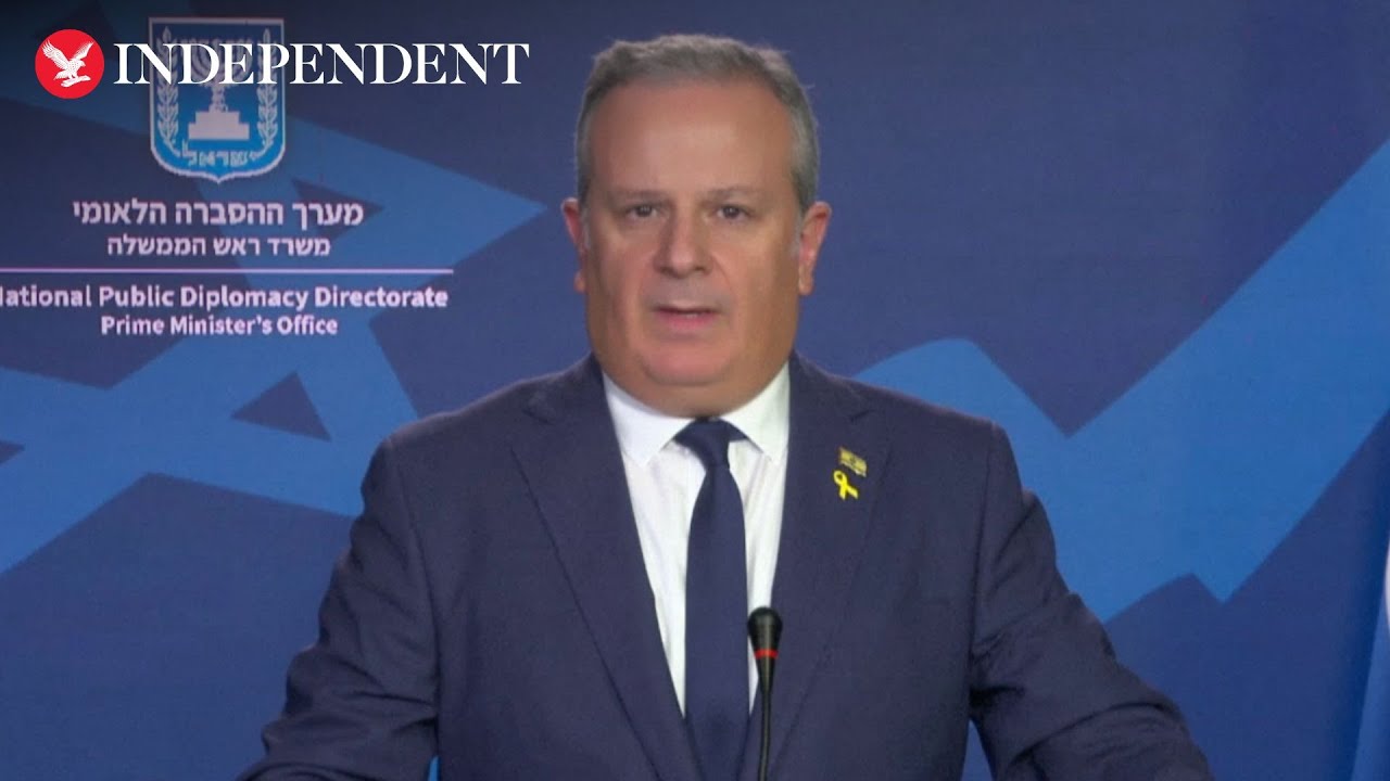Watch Again: Israeli government spokesman David Mencer gives update as Middle East conflict escalate