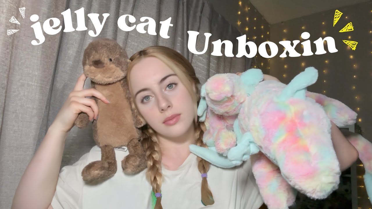 Jellycat Huge Lazulia Dragon & Large Lazulia  + Brooke Otter Unboxing! | Cozy Plush Haul 🐉🦦✨