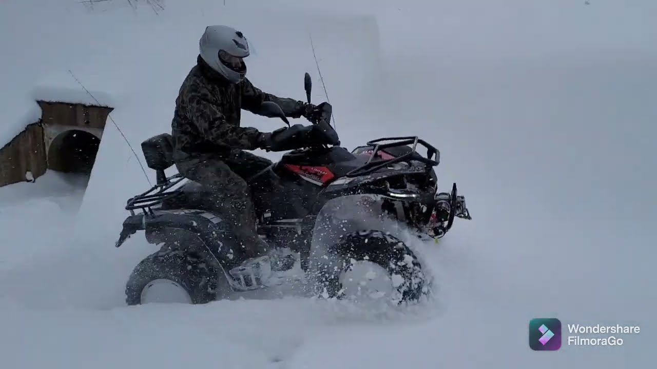 Linhai 500 snow plow winter fun