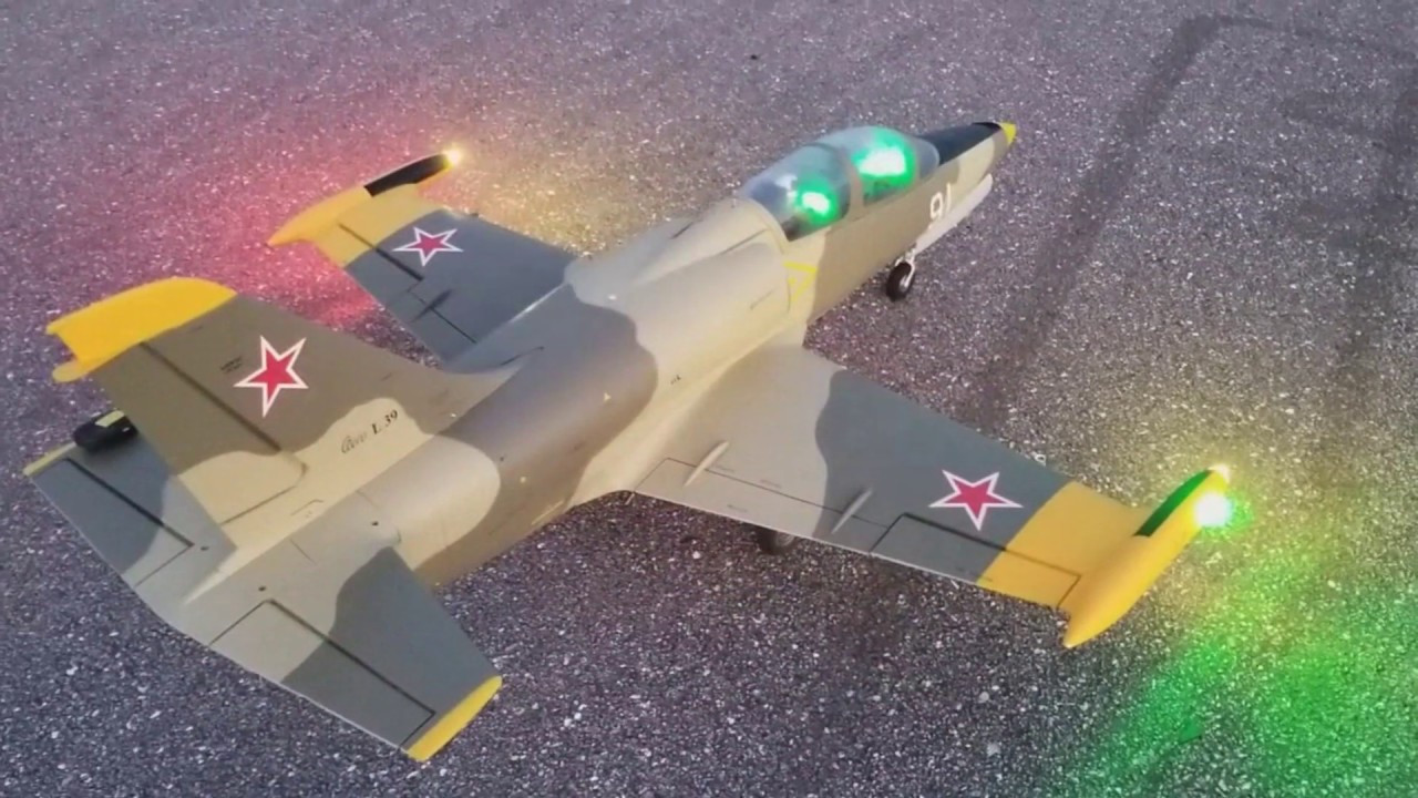 Freewing L-39 cockpit lighting mod and wheelie landing