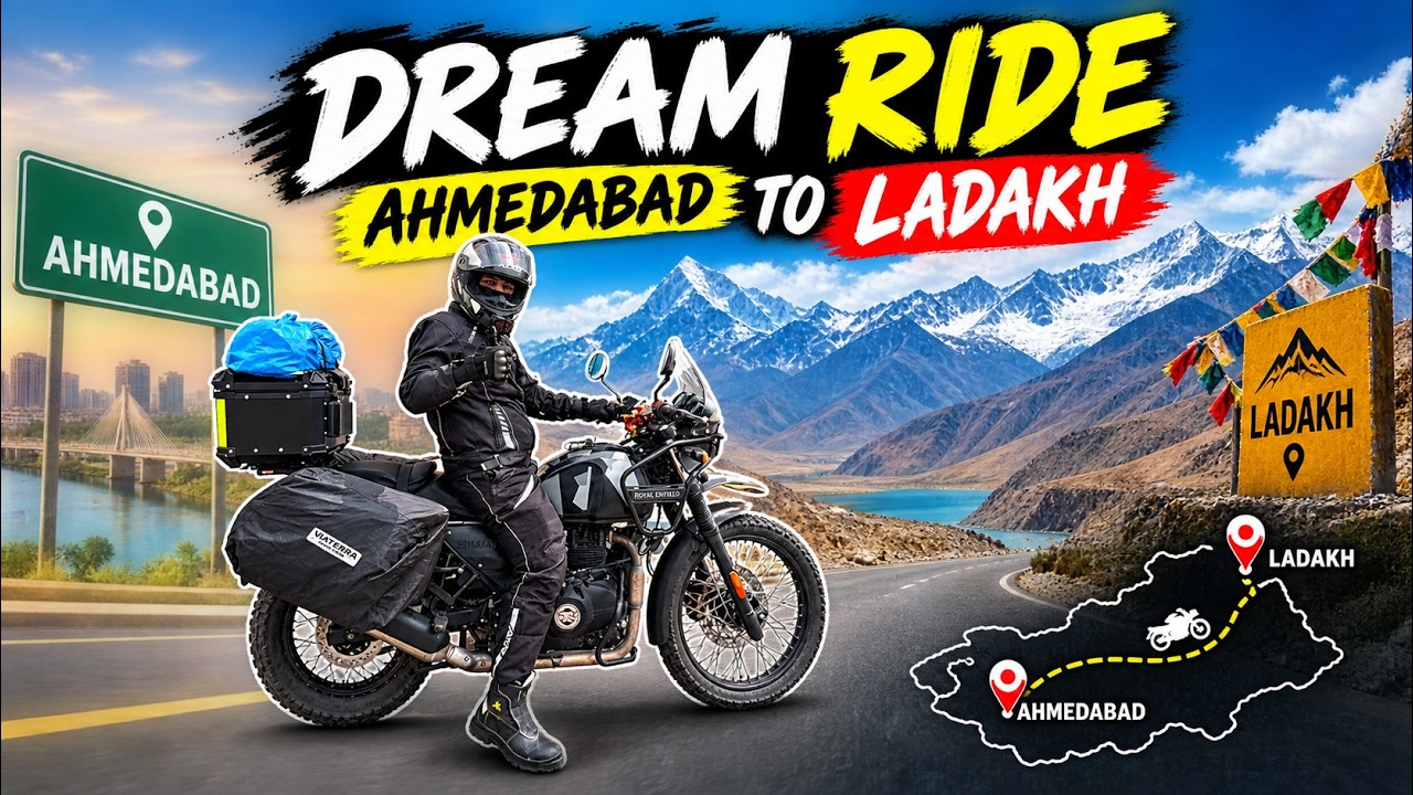 Ahmedabad to Ladakh on Bike 2026 | My Dream Ride Begins! | Day - 1 Ahmedabad to Ladakh Road Trip 