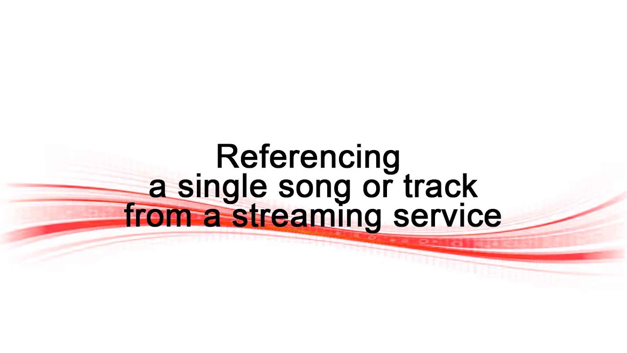 Reference a single song or track from a streaming service