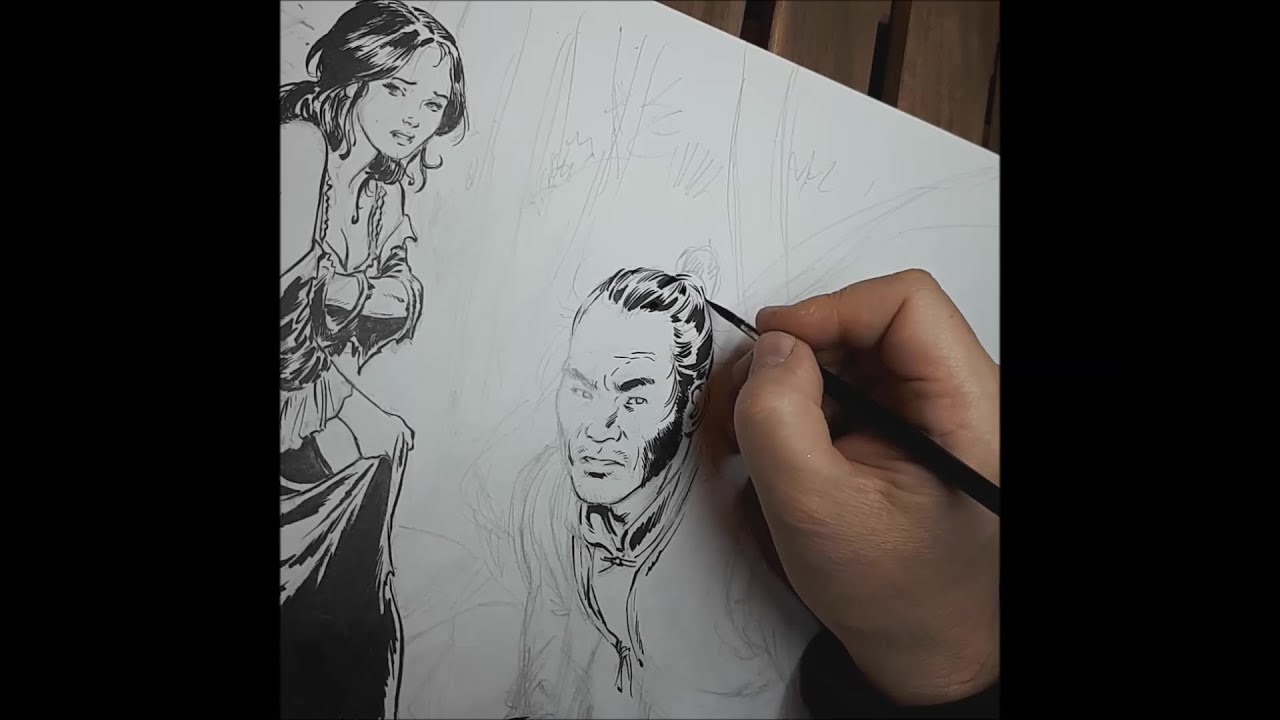Timelapse encrage BD - Inking Comics