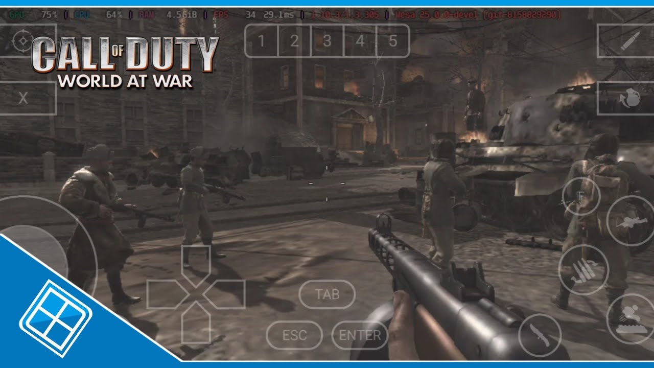 Call of Duty: World at War (Windows) on Android | Winlator v7.1.4