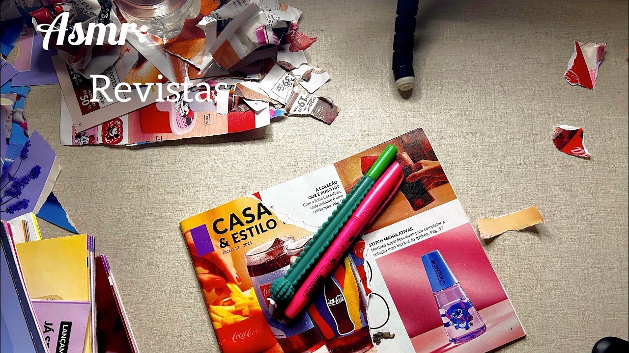 ASMR: FOLHEANDO REVISTAS E MASCANDO CHICLETE