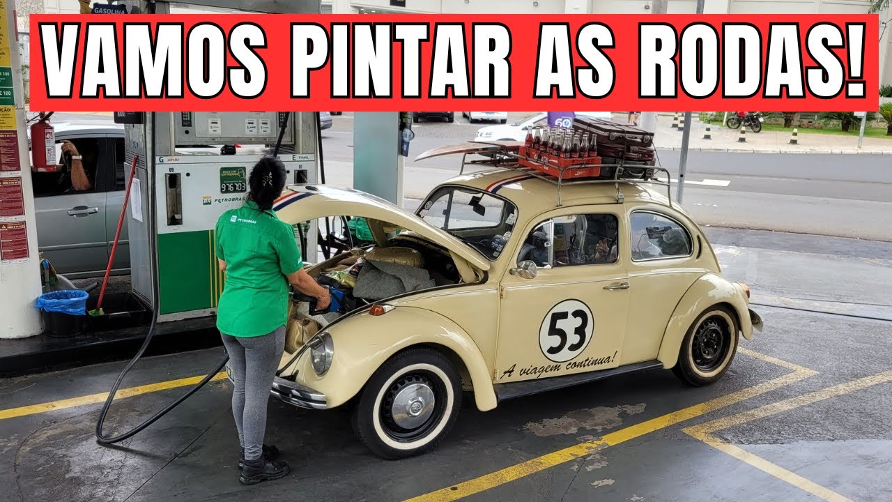 VAMOS PINTAR AS RODAS DO FUSCA | Viajando de Vw #ep436