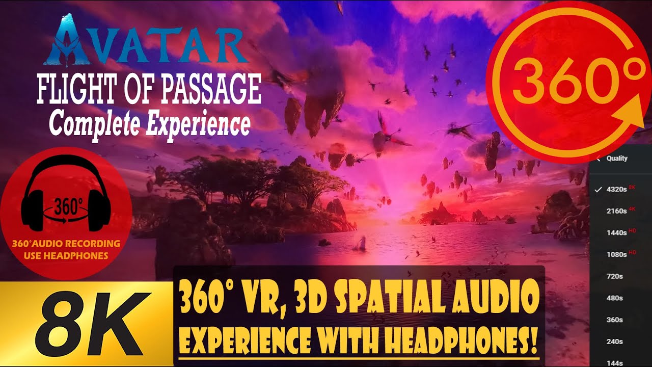 Avatar Flight of Passage 8K 360 VR spatial audio Animal Kingdom Pandora World of Avatar