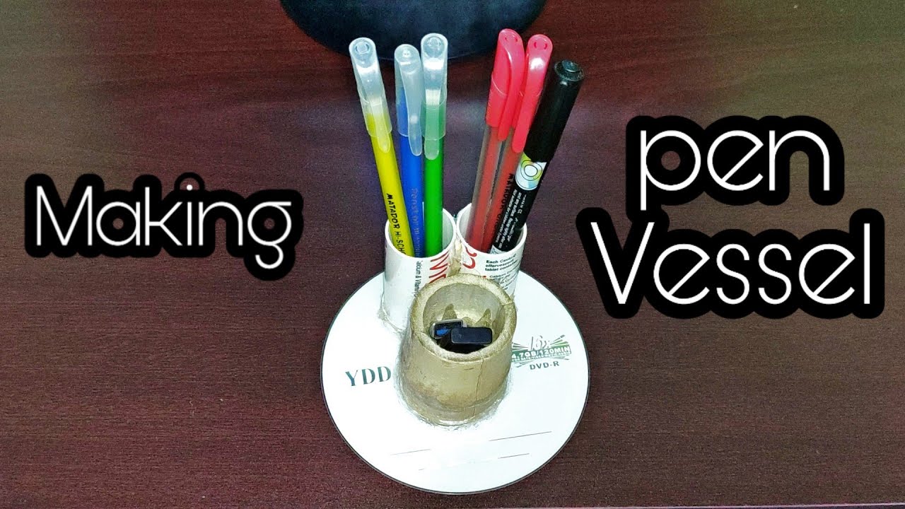 Making Pen vessel with Wastage materials around us.//Mr.KeenHacker