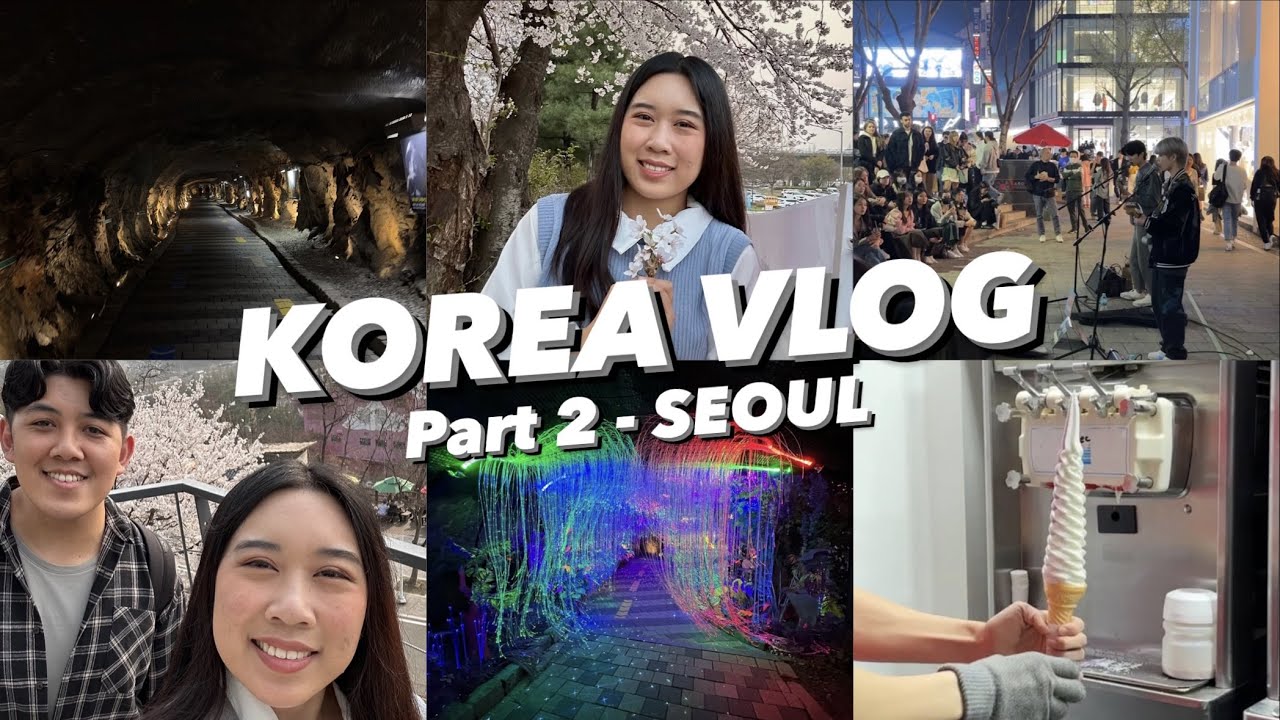 KOREA VLOG Part 2 | Seoul (Gwangmyeong Cave, Hongdae)