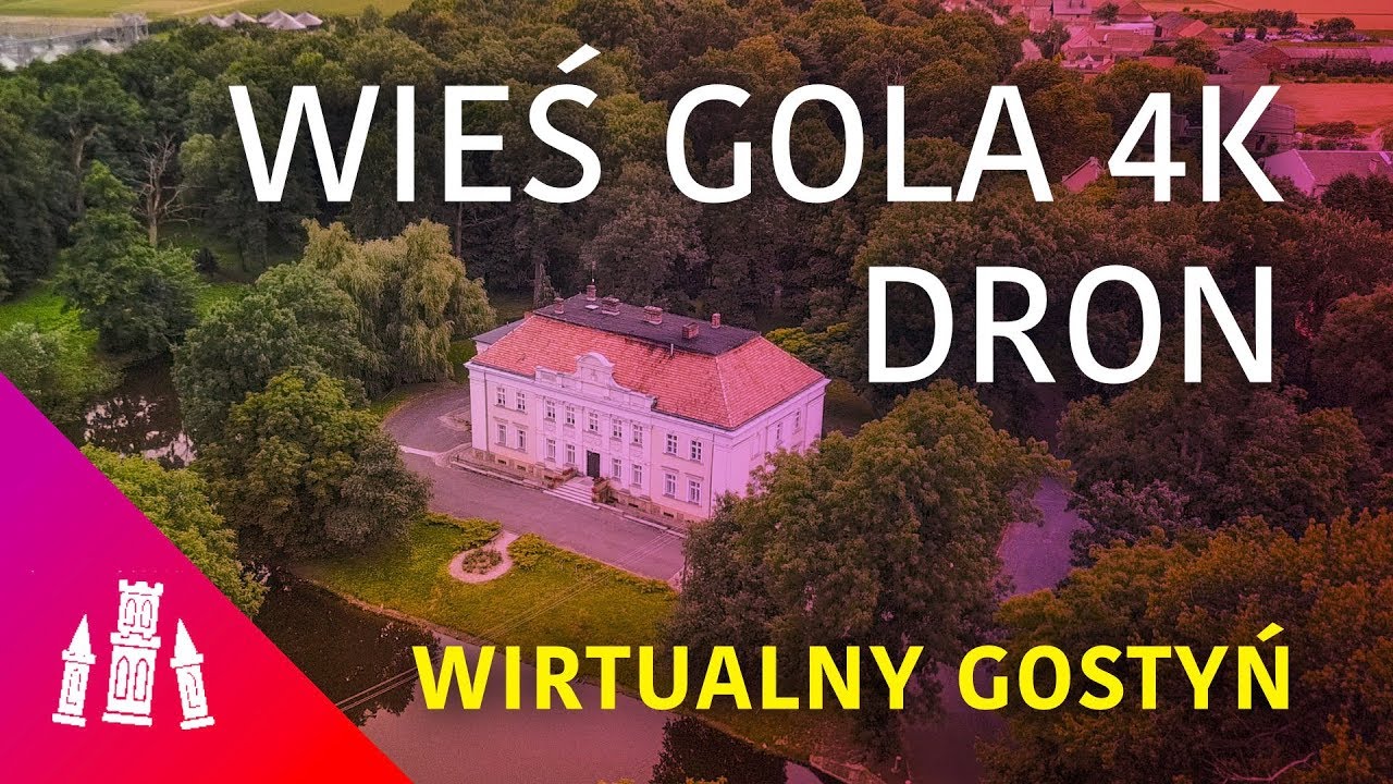 Wieś Gola koło Gostynia z lotu ptaka w jakości 4K - Wirtualny Gostyń