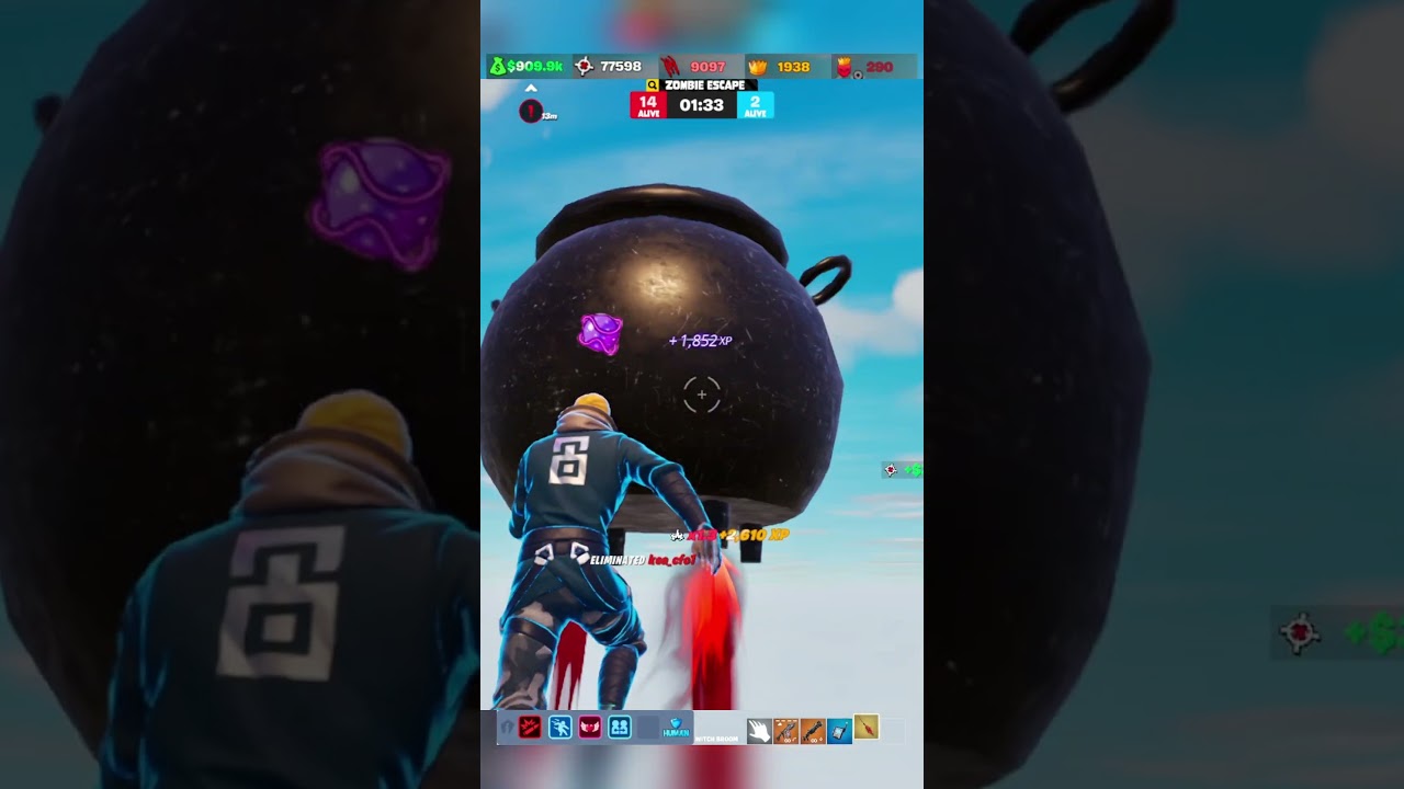 Close Call 😬 | Zombie Escape Clip #fortnite #zombieescape