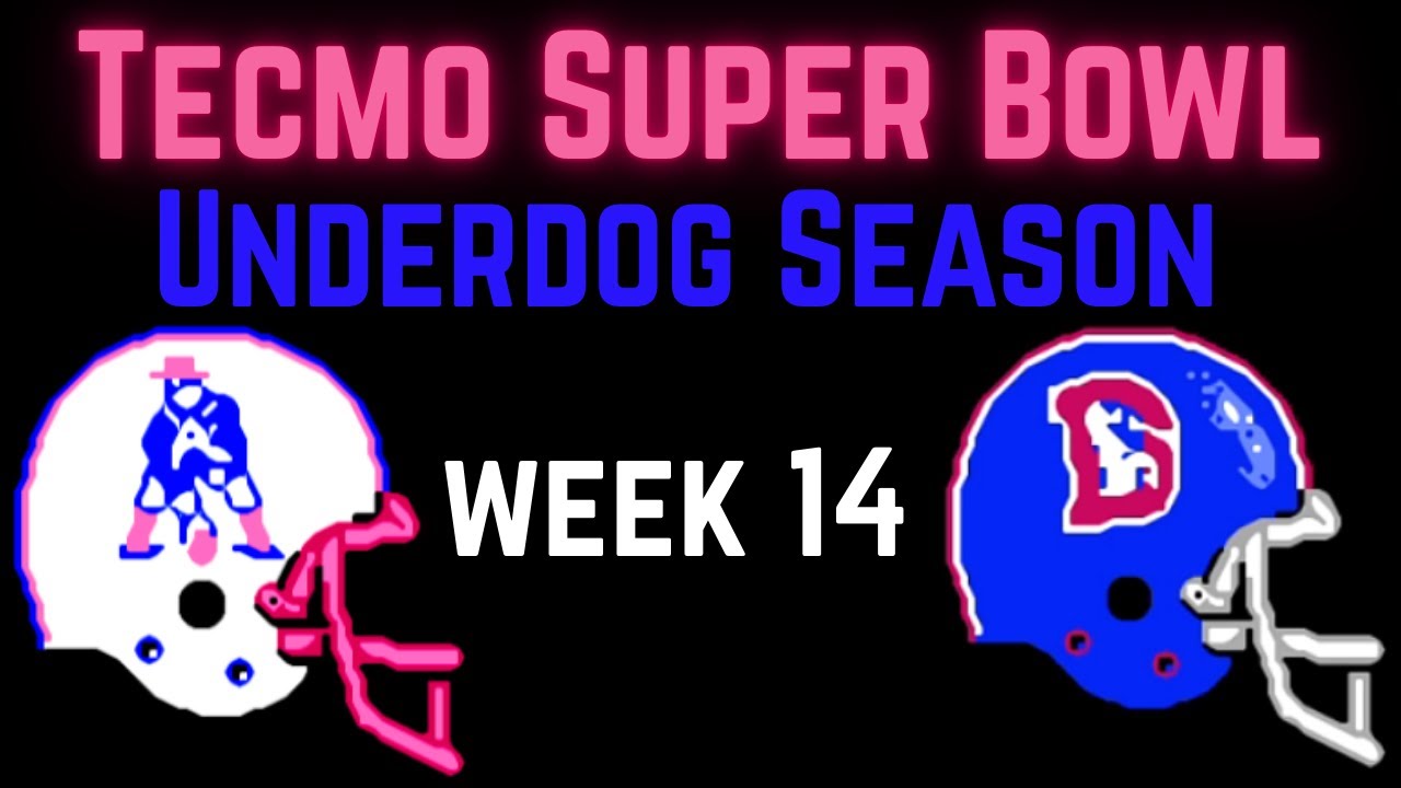 Underdog Season 4 Challenge - Patriots vs Broncos Week 14 - Tecmo Super Bowl