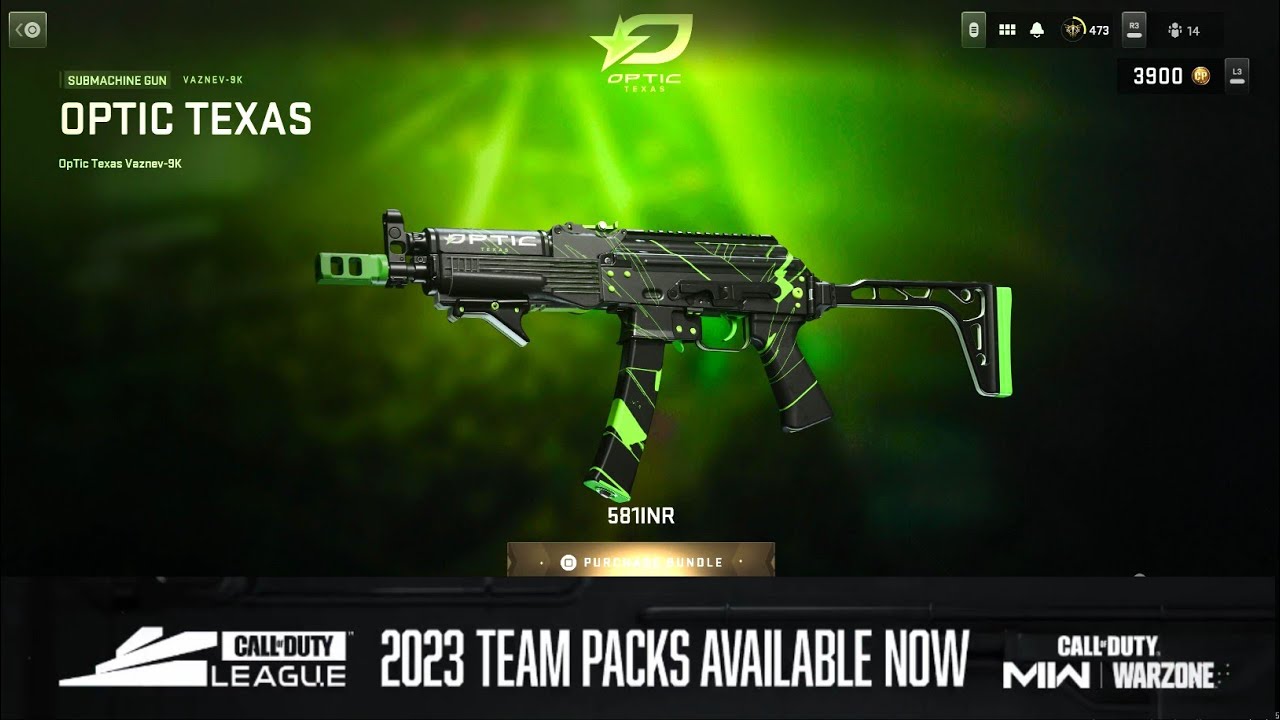 CDL 2023 Team Packs Optic Texas MODERN WARFARE 2 Optic Texas | Optical Texas MW2 Optic Texas Skin