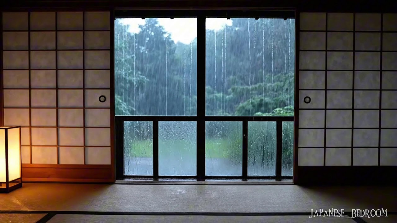 [8H] Japanese Bedroom Rain 🌧️ | Static Camera, Deep Sleep Ambience