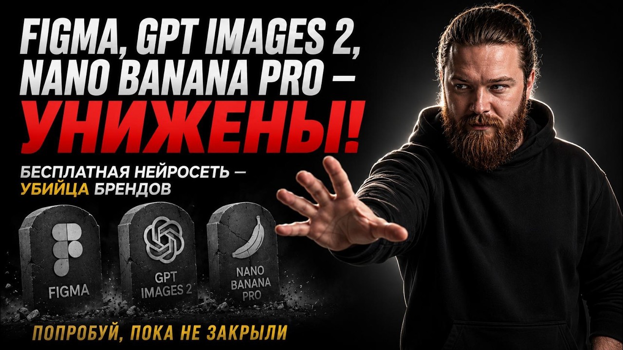 Nano Banano, GPT Image 2 и Figma В ПРОШЛОМ! Новая и бесплатная нейросеть, которая меняет ВСЕ!