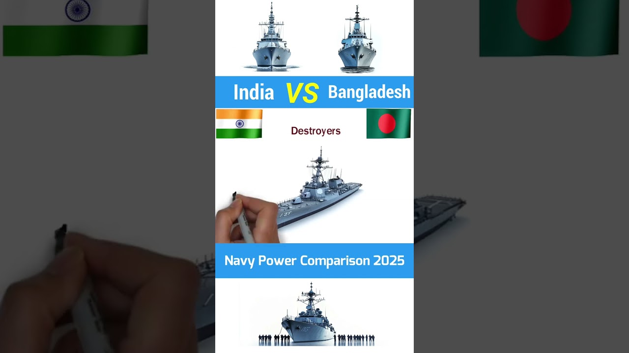 India Vs Bangladesh Naval Power Comparison 2025 #militarycomparison #indiavsbangladesh #military
