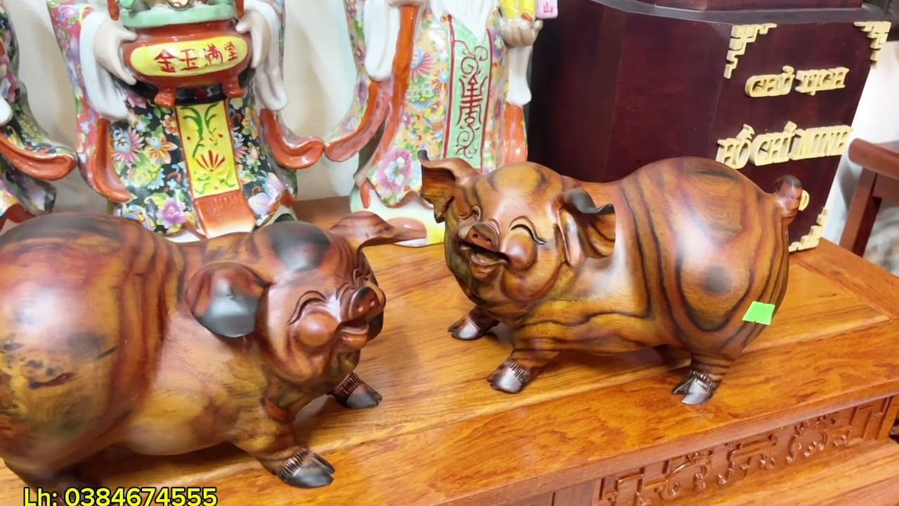 Giao lưu các tác phẩm tượng gỗ phong thủy ngày 7/3/2026 của đồ gỗ Văn Hoà.