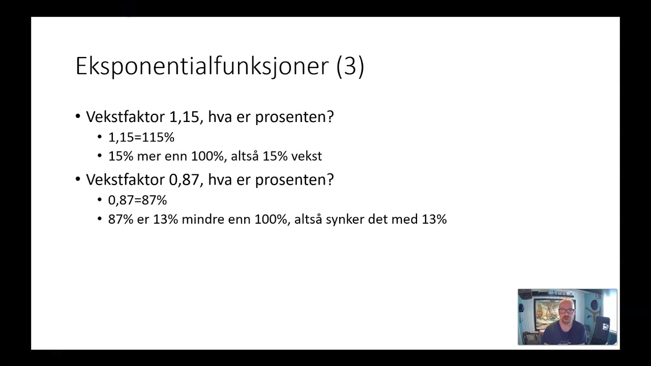 Funksjoner i 2P - leksjon 2 - eksponentialfunksjoner
