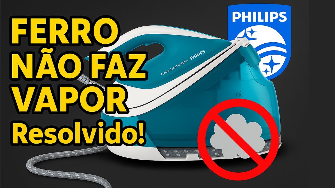 Ferro de engomar com caldeira Philips não faz vapor - GC7920