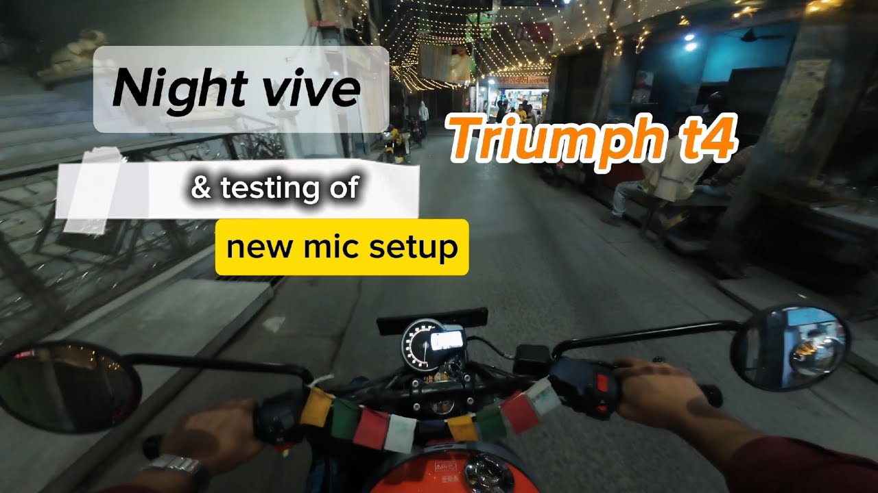 Night vibe ride on Triumph Speed T4 | Testing my new mic setup in real street conditions 🏍️🎙️