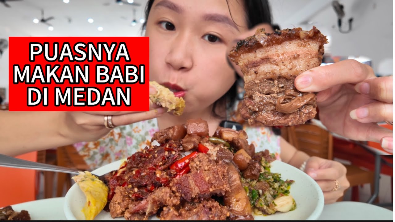 PUASNYA MAKAN BABI DI MEDAN 😍 BABI KECAP CABE RAWIT #jejezhuang