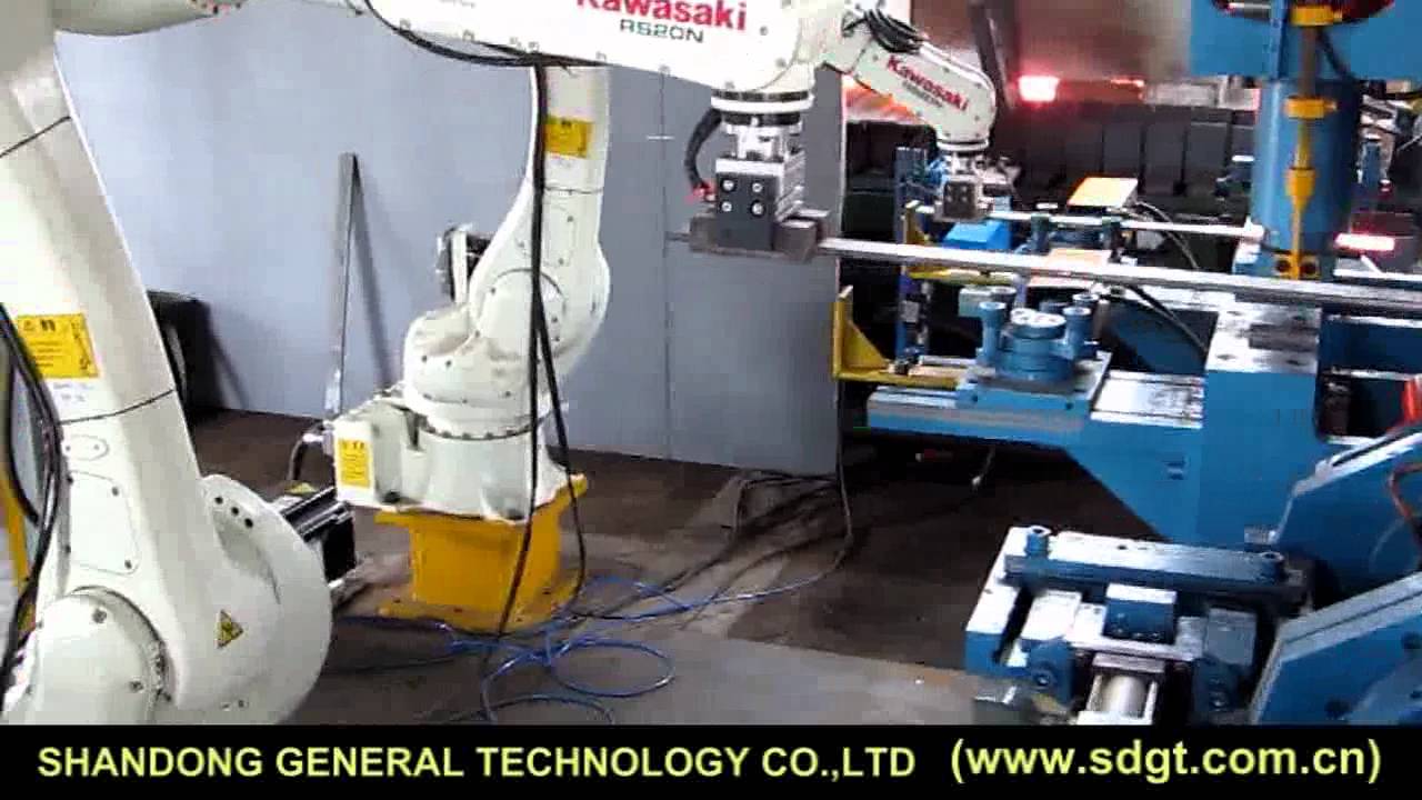 SDGT Leaf Spring Machine-Automatic eye forming line with robot(www.sdgt.com.cn).mpg