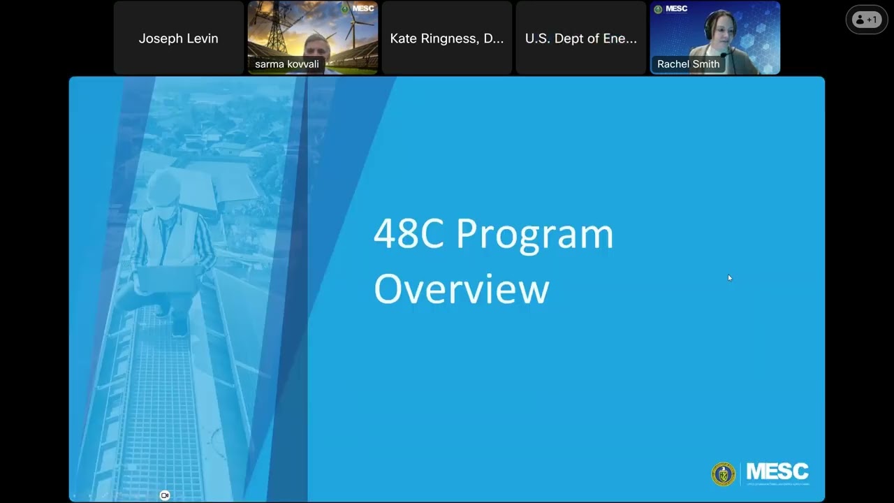 Qualifying Advanced Energy Project (§48C) Credit Program Informational Webinar for Applications