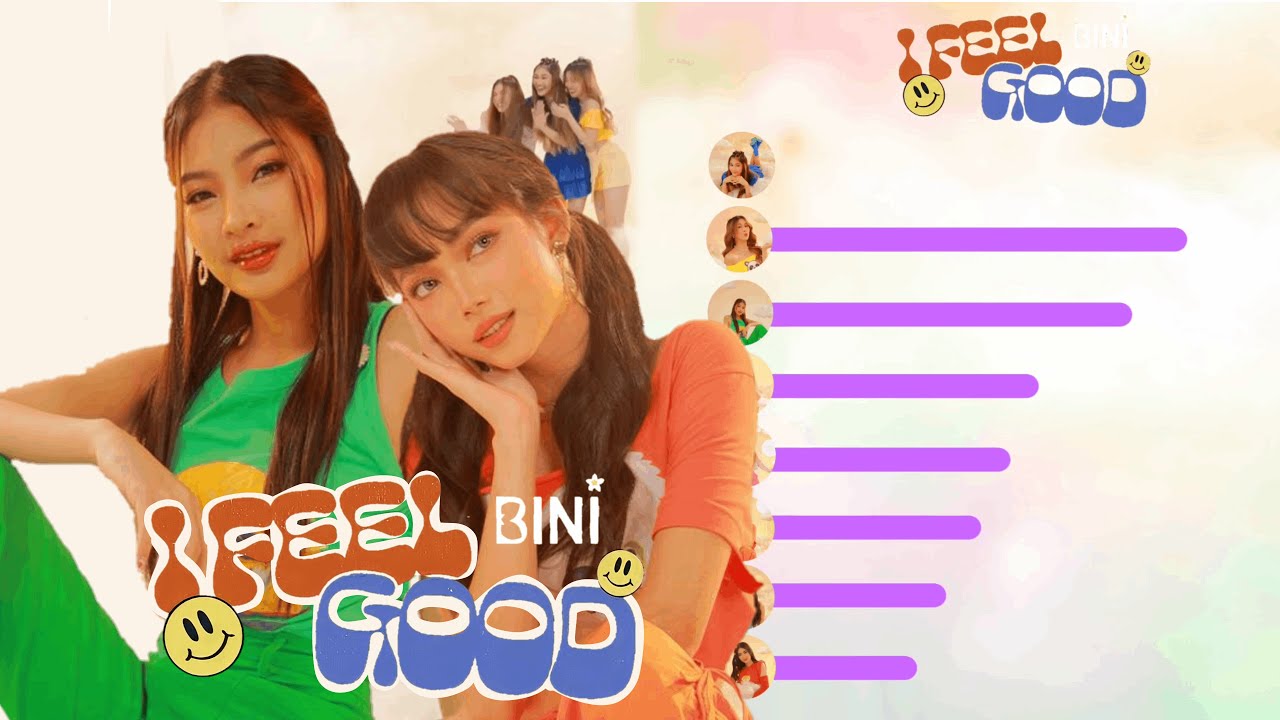 BINI- 'I Feel Good' Line Distribution|Lyric Video