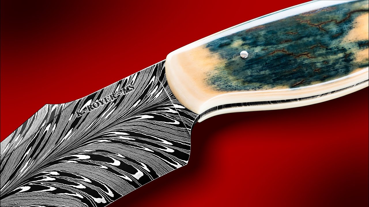 Making a Damascus Fighting Knife in Under 19 Minutes!?