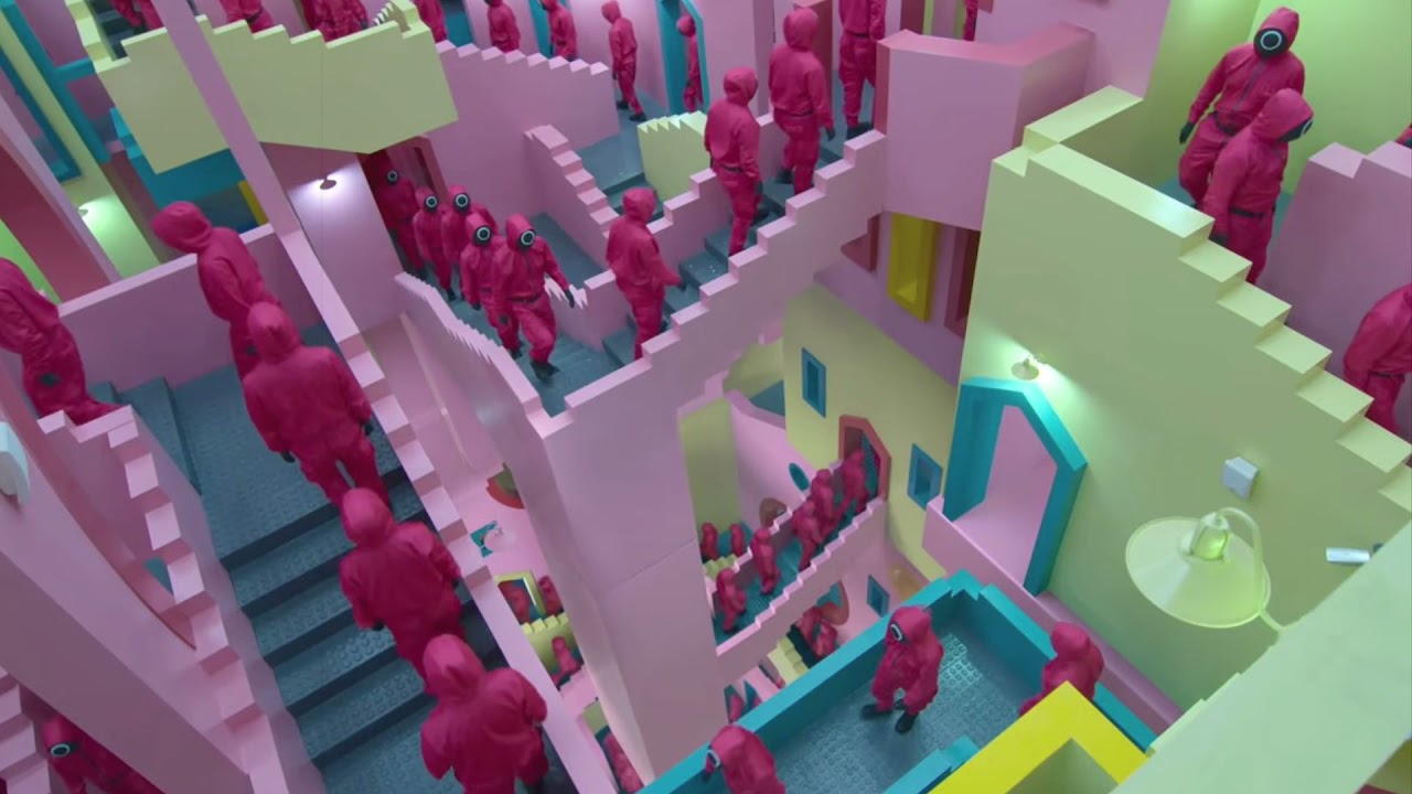 Johann Strauss II - The Blue Danube Waltz (but it's playing in the Squid Game stairs room)