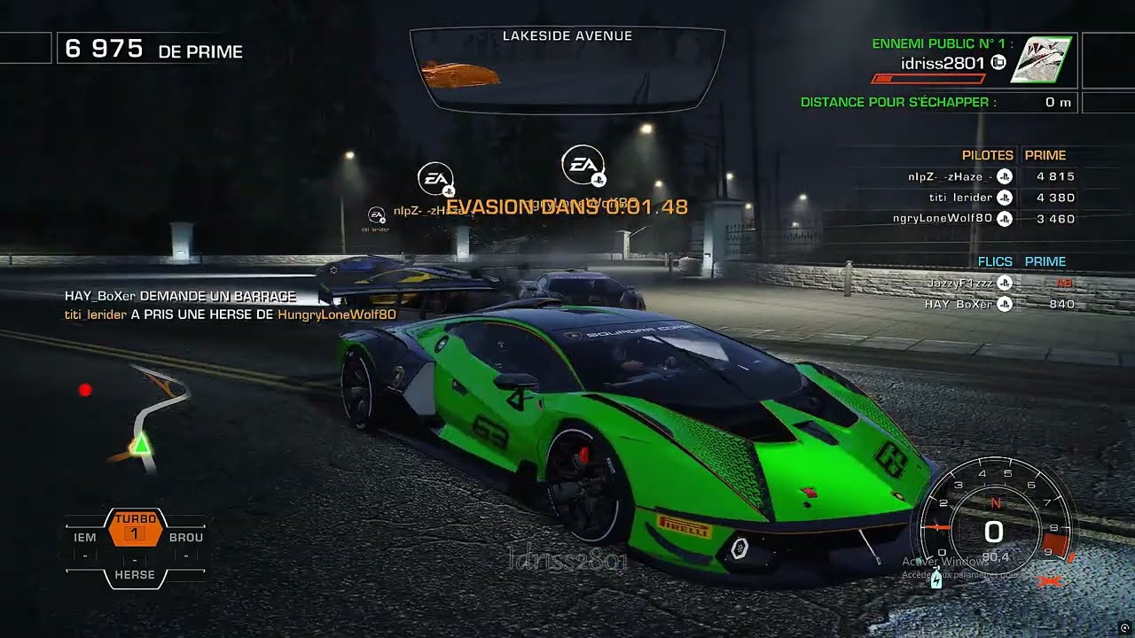 Need for speed : Hot Pursuit - 4 Lamborghini Essenza SCV12 TERRORIZING Seacrest County