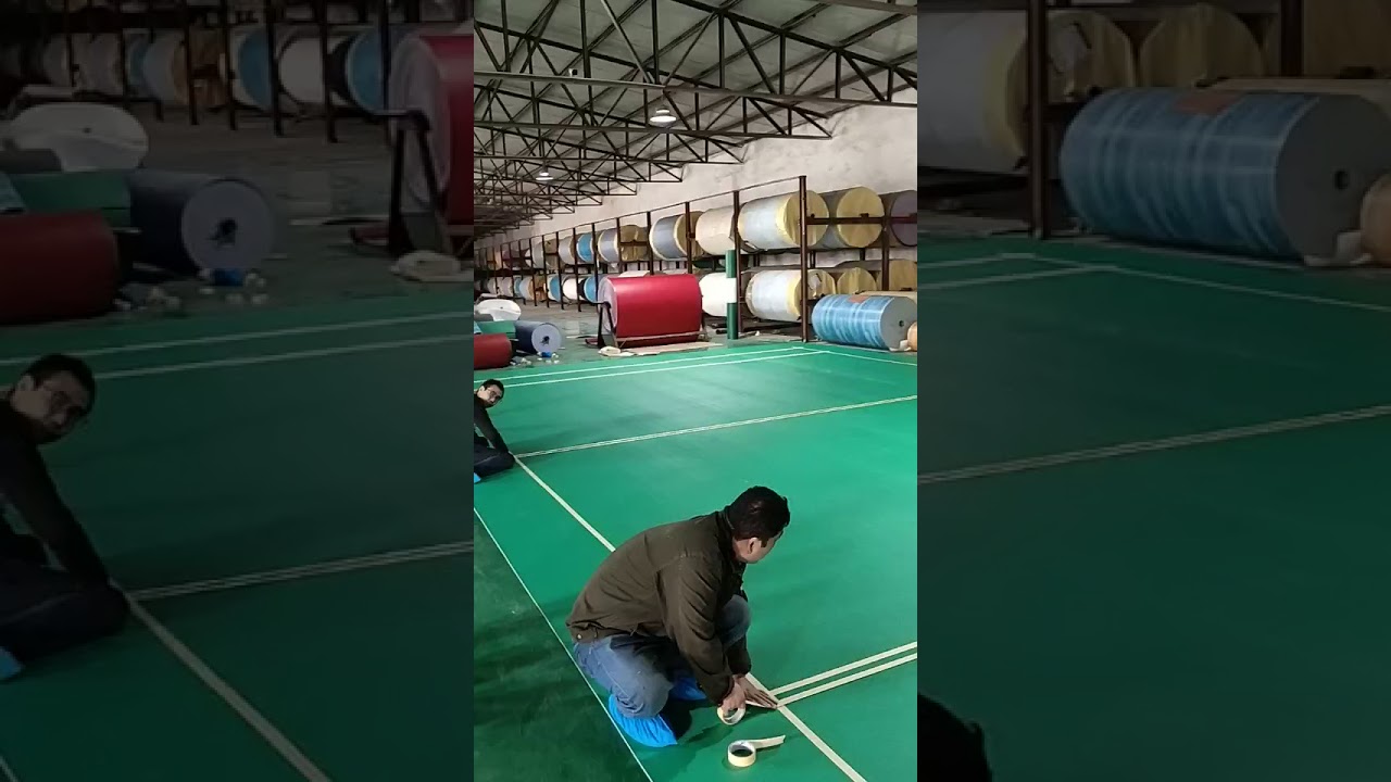 how to mark badminton court lines?