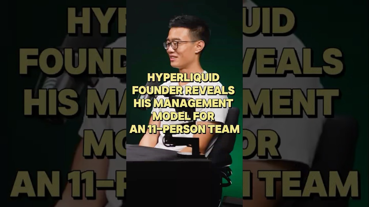 Hyperliquid Founder Reveals His Management Model for an 11-Person Team #hyperliquid #crypto #web3