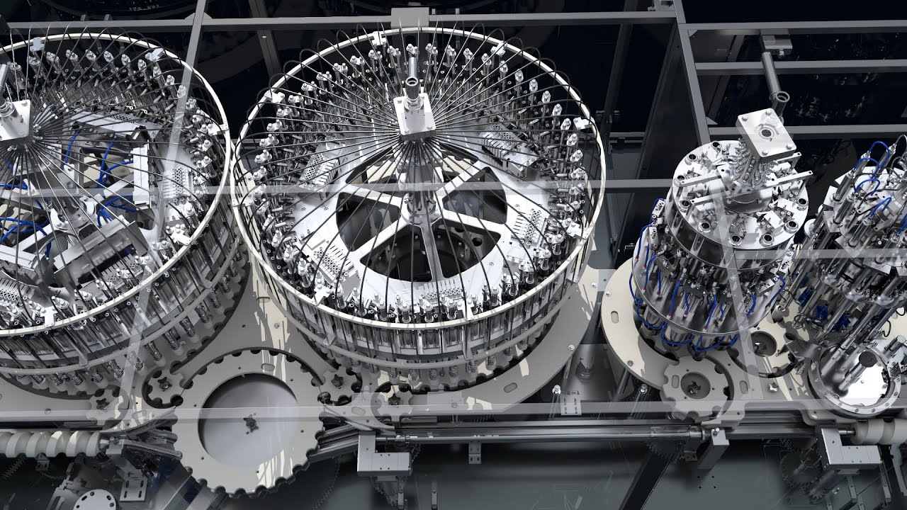 Animazione 3D Linea automatizzata - 3D Animation Automated Filling Line: from CAD with GPU Rendering